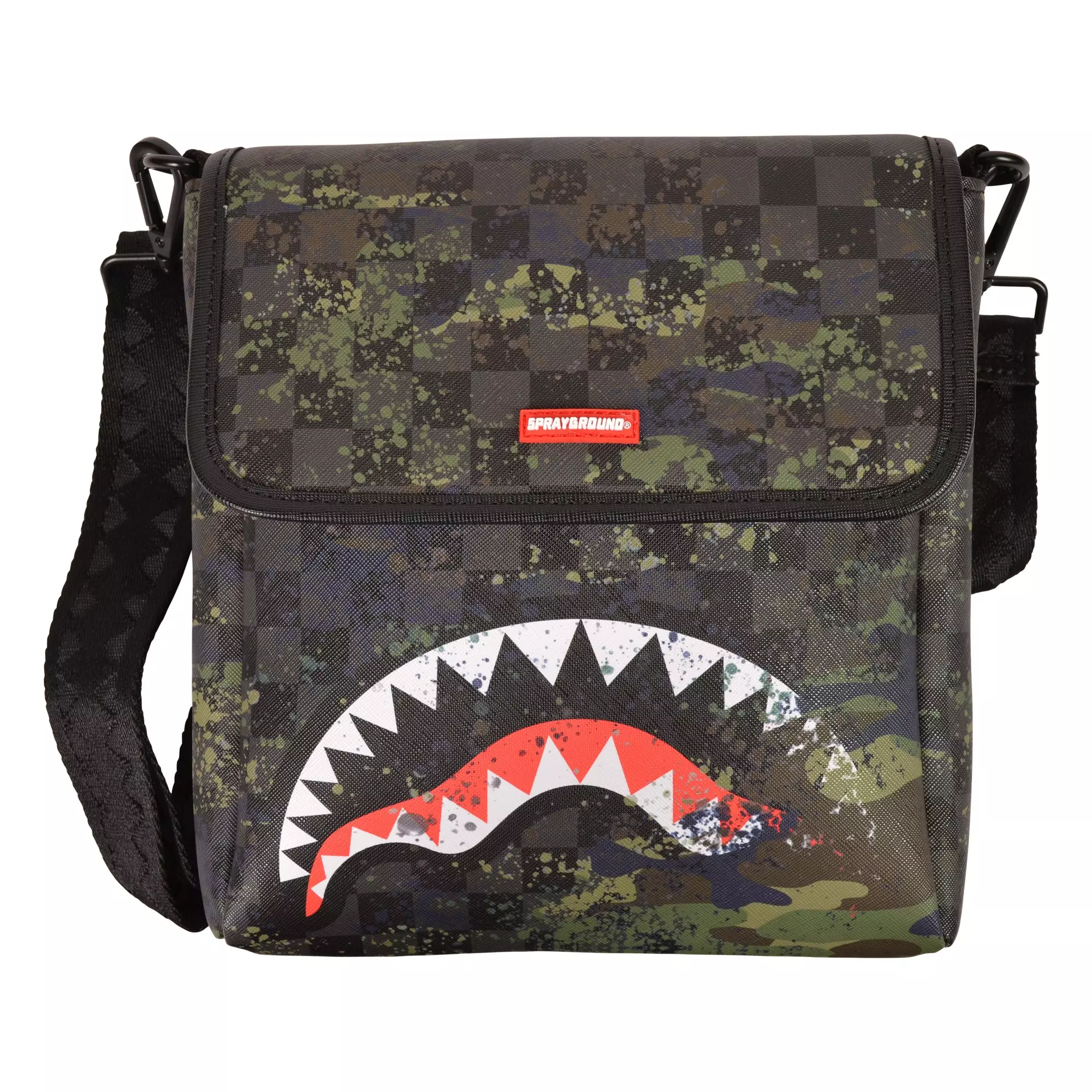 Sprayground Splash Messenger Sling Bag - Camo | Hibbett